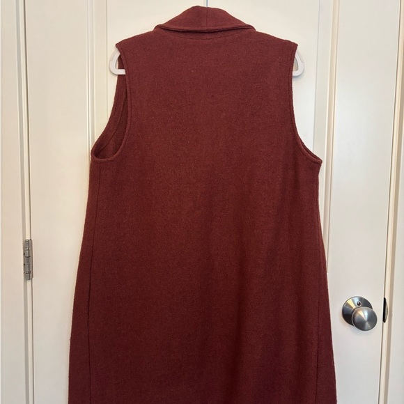 Cynthia Rowley Rich Brown Sleeveless Cardigan - Picture 2 of 5